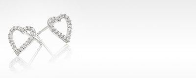 Diamond Heart Earrings