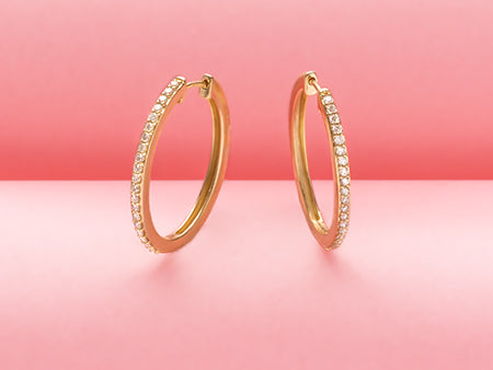 Diamond Hoop Earrings