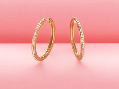 Diamond Hoop Earrings