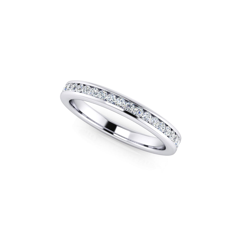 Diamond Half Eternity Ring 0.25ct Diamond Band 18K white gold