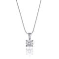 Solitaire 0.20ct 4 claw princess diamond pendant in 9K yellow gold