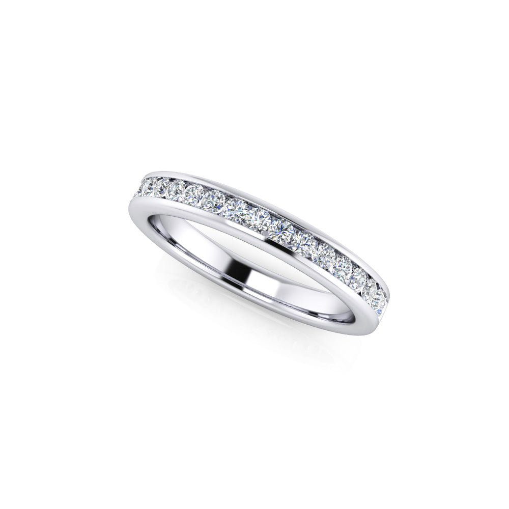 Diamond Half Eternity Ring 0.33ct Diamond Band 18K white gold