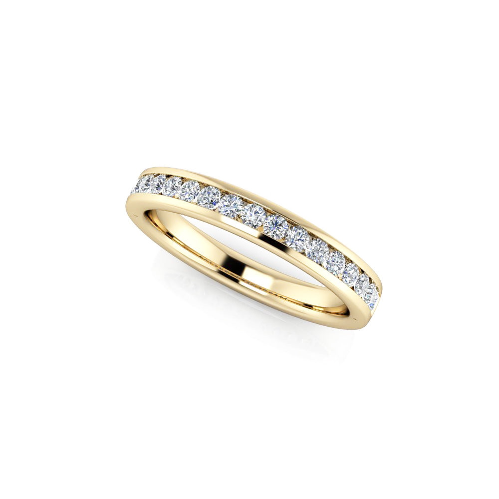 Diamond Half Eternity Ring 0.33ct Diamond Band 18K yellow gold