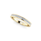 Diamond Half Eternity Ring 0.33ct Princess Diamond 18K yellow gold