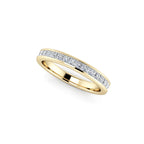 Diamond Half Eternity Ring 0.50ct Princess Diamond 18K yellow gold