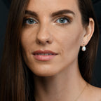 Freshwater Pearl Drop Earrings with White Pearls in 9K Yellow Gold