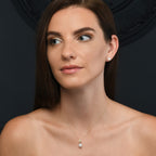 Pearl Necklace with Freshwater Pearl & Cubic Zirconia 9K Yellow Gold