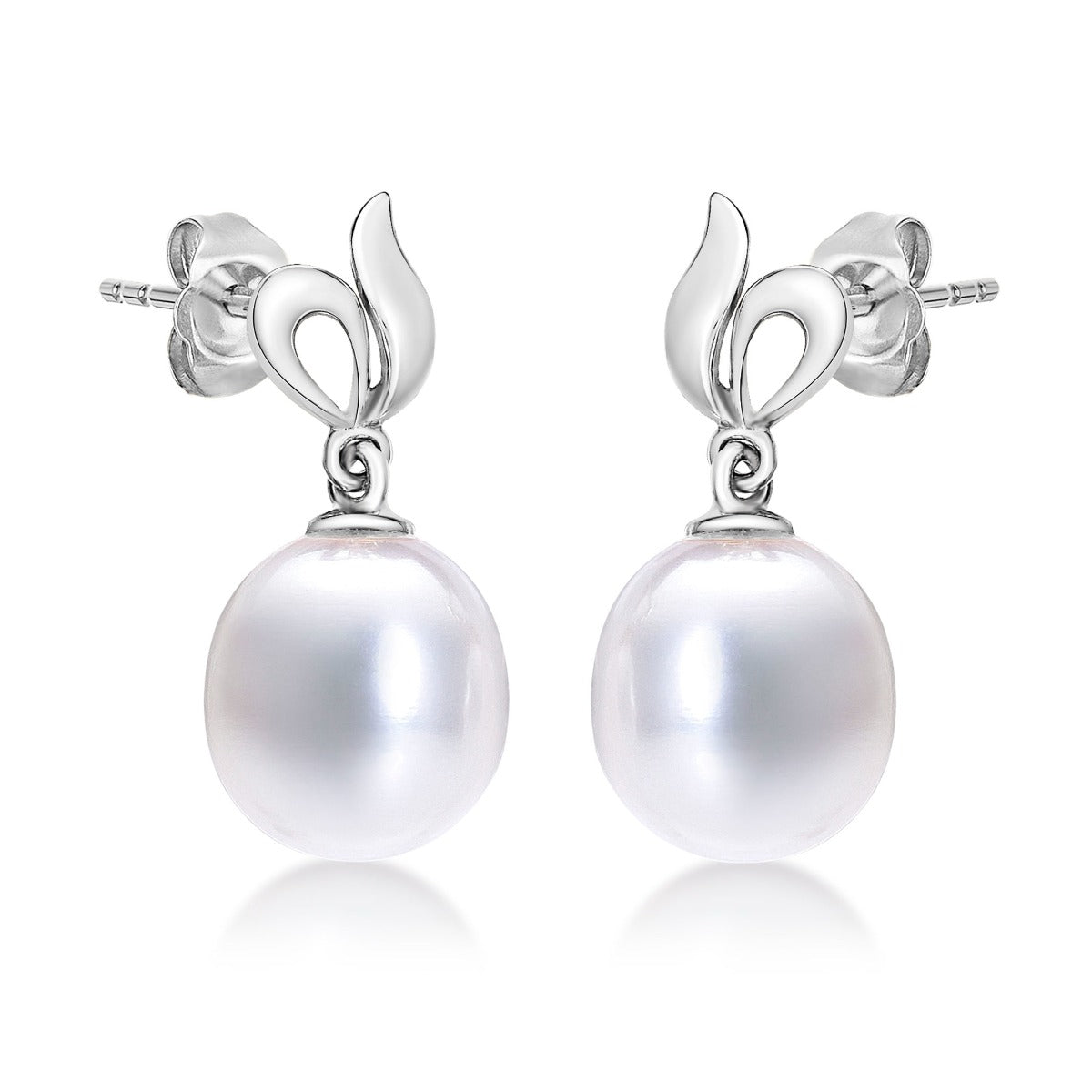 925 Sterling Silver Pearl Drop Earrings with Freshwater Pearls