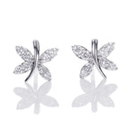 Butterfly Diamond Earrings 0.45ct Diamond Studs 18K Yellow Gold