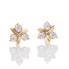 Butterfly Diamond Earrings 0.45ct Diamond Studs 18K Yellow Gold
