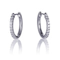 small diamond hoop earrings in 9K white gold