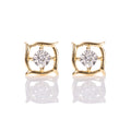 Butterfly Diamond Earrings 0.45ct Diamond Studs 18K Yellow Gold
