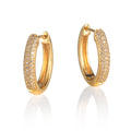 18ct yellow gold huggie hoop earrings with 0.25ct diamonds