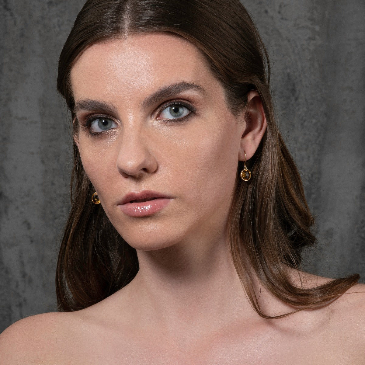 6ct Citrine Drop Earrings In 9K Yellow Gold