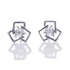 18ct white gold small stud earrings