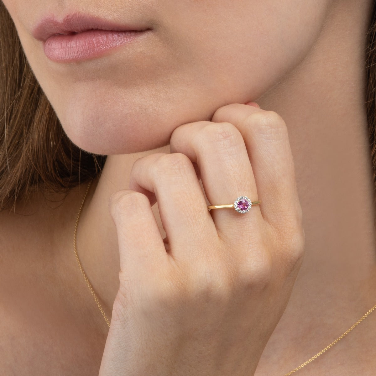 pink sapphire ring for women