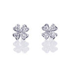 4 leaf clover diamond earrings