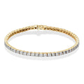 Diamond Tennis Bracelet 0.50ct G/HSI Illusion Set 18K Yellow Gold