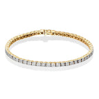 Diamond Tennis Bracelet 0.50ct G/HSI Illusion Set 18K Yellow Gold