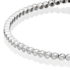 Bezel Set 0.50ct diamond tennis bracelet in 18K white gold