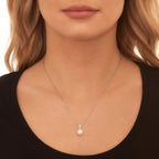 Pearl Pendant With 0.05ct Diamond 18K White Gold