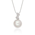 Pearl Pendant With 0.05ct Diamond 9K White Gold 