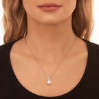 Pearl Pendant With 0.06ct Diamond 18K White Gold
