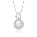 Pearl Pendant With 0.06ct Diamond 18K White Gold
