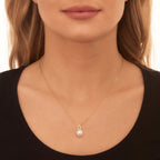 Pearl Pendant With 0.06ct Diamond 9K Yellow Gold