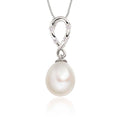 Pearl Pendant With 0.08ct Diamond 18K White Gold