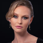 Gold Plated Colourful Parrot Drog Earrings