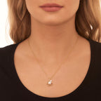 Pearl Pendant Necklace With 0.02ct Diamond 18K Yellow Gold