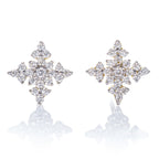 Night Star Diamond Cluster Earrings 0.33ct Studs 9K Yellow Gold