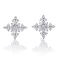 Night Star Diamond Cluster Earrings 0.33ct Studs 18K White Gold
