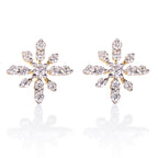 Solid yellow gold diamond stud earrings