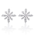 Fleur 0.33ct cluster diamond studs in 9K white gold