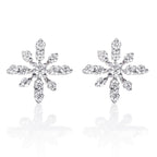 Fleur 0.33ct cluster diamond studs in 9K white gold