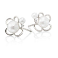 Freshwater pearl with 0.03ct diamond studs in 9K white gold