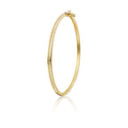 Channel Set 0.40ct diamond bangle in 18K yellow gold 