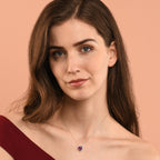 3.35ct Amethyst With 0.15ct Diamond Pendant In 9K White Gold