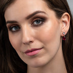 Rec teardrop earrings in sterling silver