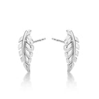 Sterling Silver Feather Earrings