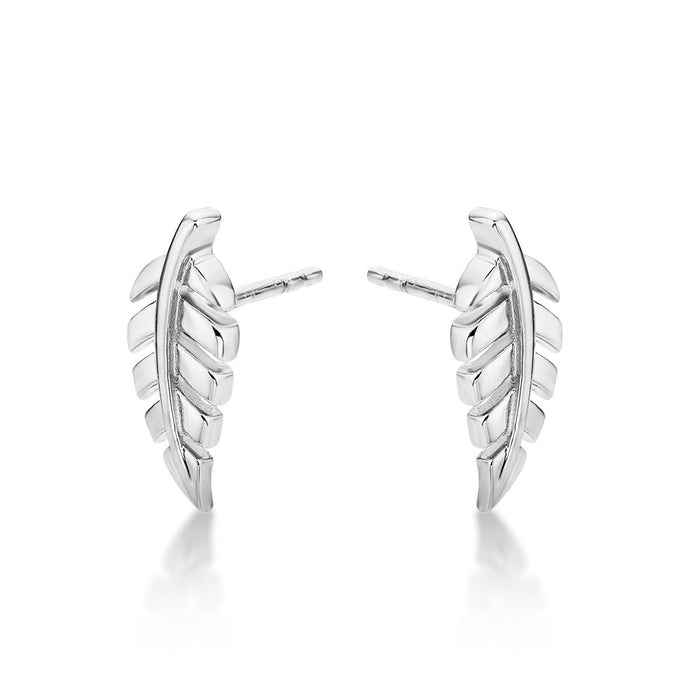 Sterling Silver Feather Earrings