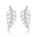 Sterling Silver Feather Earrings