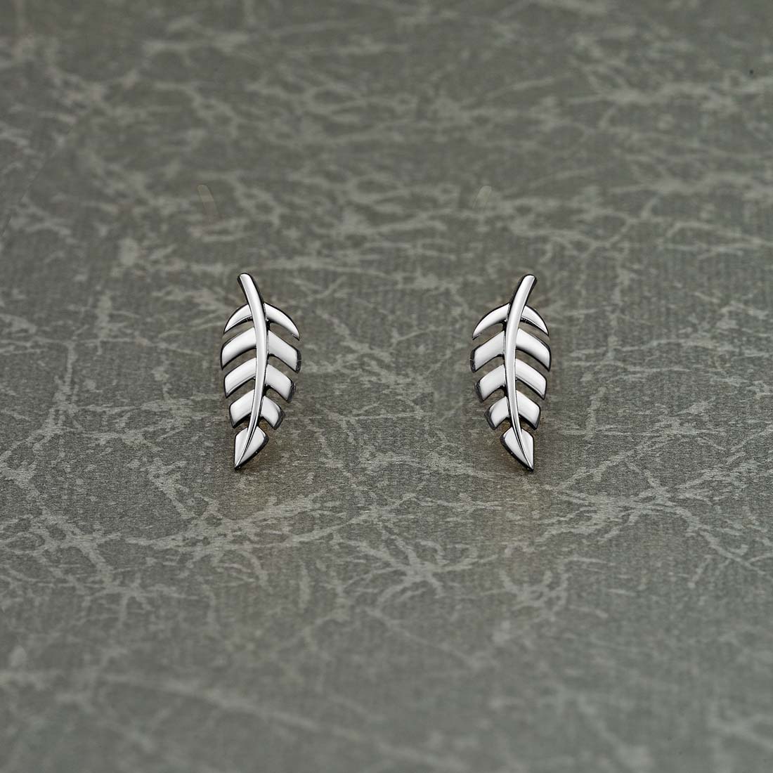 Sterling Silver Feather Earrings