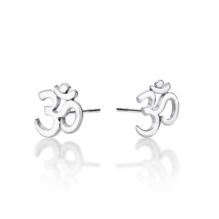 Sterling Silver OM Earrings
