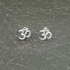 Sterling Silver OM Earrings