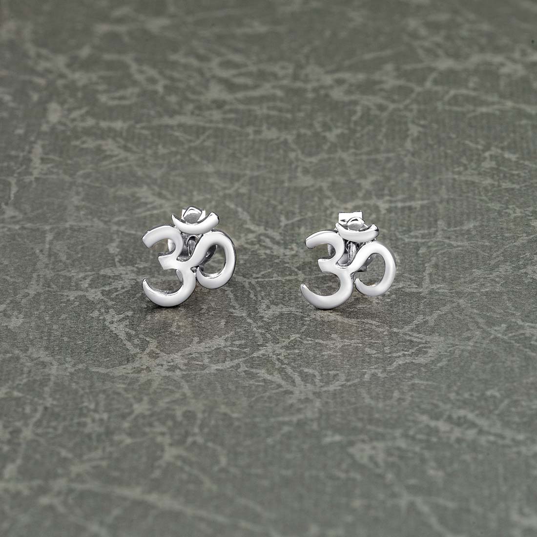 Sterling Silver OM Earrings