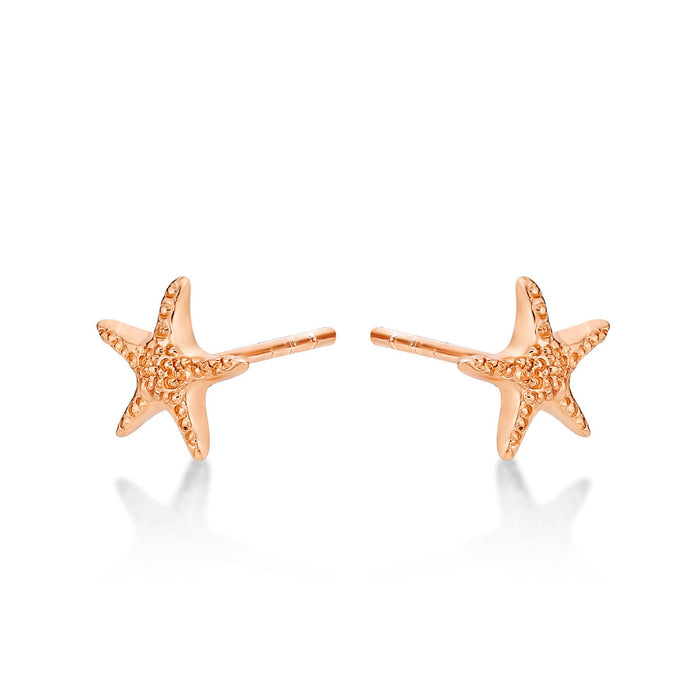 Rose Gold Plated Sterling Silver Starfish Earrings