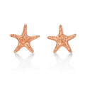 Rose Gold Plated Sterling Silver Starfish Earrings